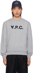 A.P.C. Gray Standard Grand 'V.P.C.' Sweatshirt