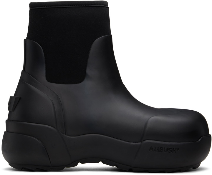 Photo: AMBUSH Black Rubber Boots