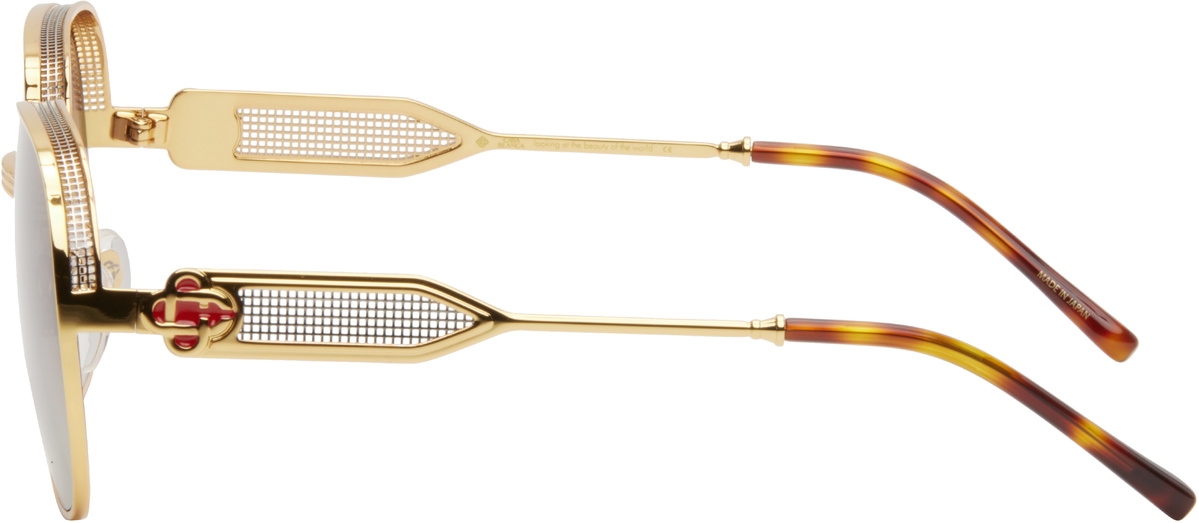 Casablanca Gold Square Metal Sunglasses
