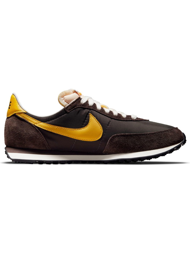 Photo: NIKE - Waffle 2 SP Leather and Suede-Trimmed Nylon Sneakers - Brown