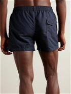 Paul Smith - Happy Slim-Fit Short-Length Logo-Embroidered Recycled Swim Shorts - Blue
