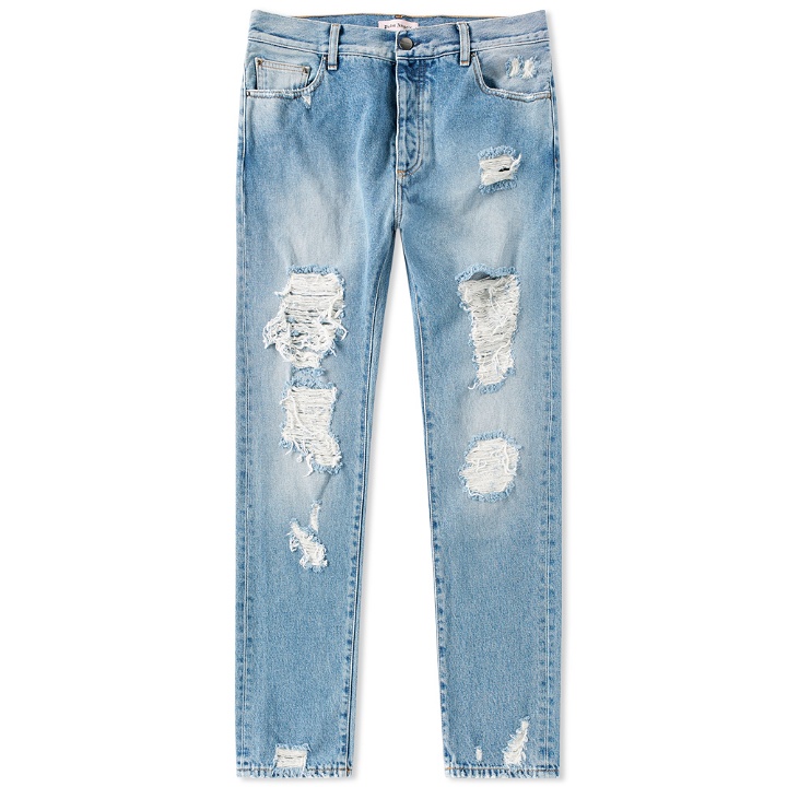 Photo: Palm Angels Regular Fit Ripped Jean