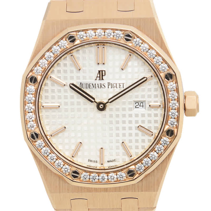 Photo: Audemars Piguet Royal Oak Silver Dial 18kt Rose Gold Ladies Watch 67651ORZZ1261OR01