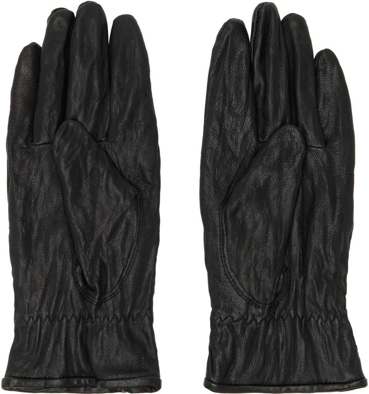COOR Black Vegetable Pleated Washed Gloves