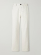 Oliver Spencer - Straight-Leg Organic Cotton-Twill Trousers - Neutrals
