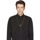 Givenchy Gold and Silver Hexagon Hook Chain Necklace