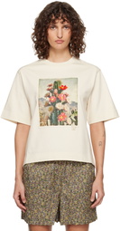 Moncler Grenoble Beige Landscape Print Cotton T-shirt