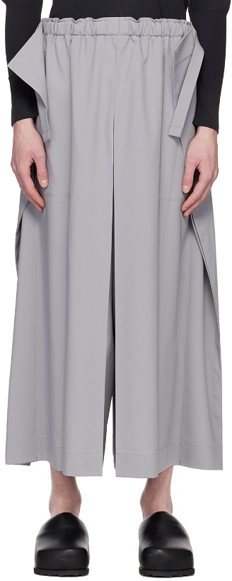 Photo: 132 5. ISSEY MIYAKE Gray Paraglider Trousers