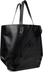 Stefan Cooke Black Leather Patch Tote