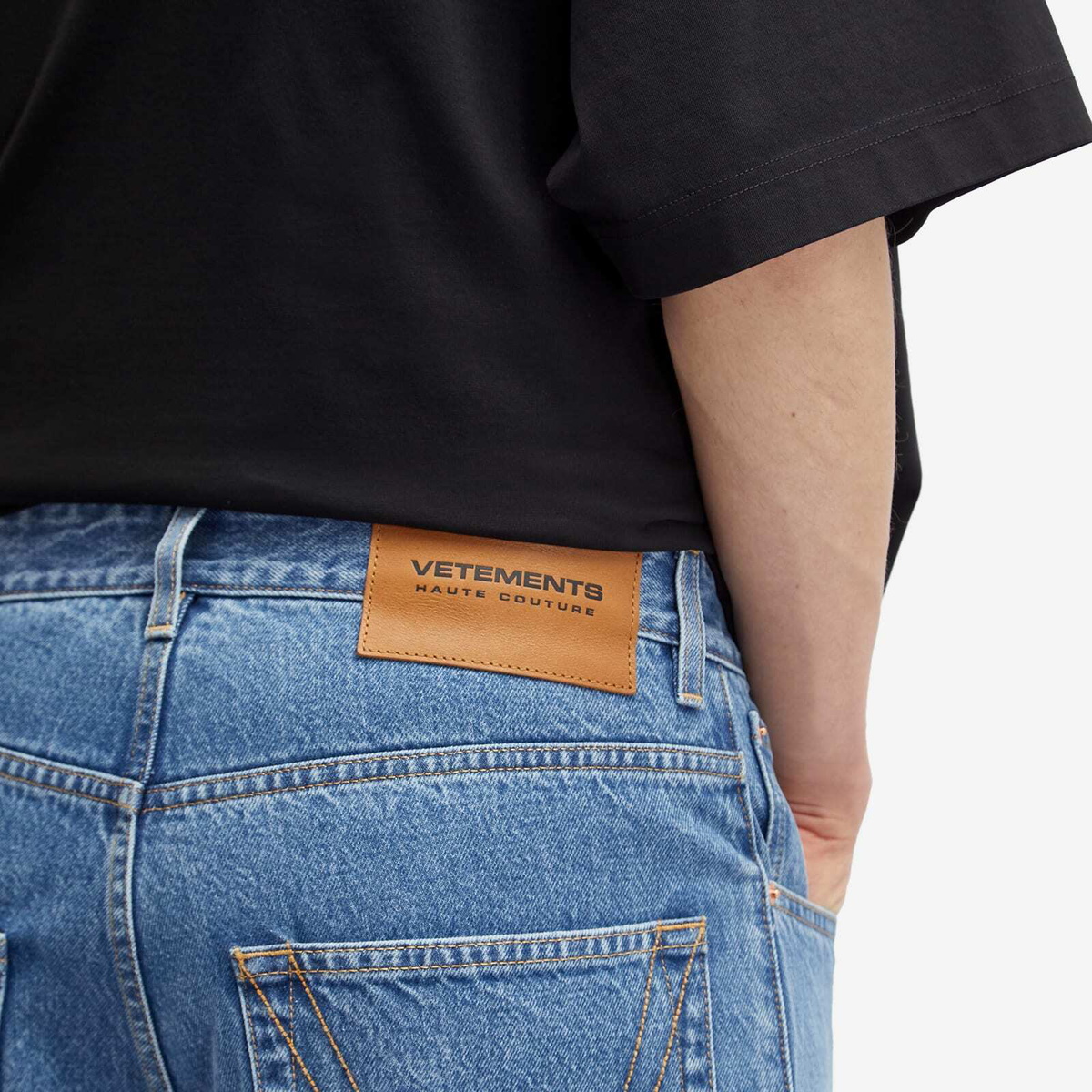 VETEMENTS Men's Baggy Jeans in Mid Blue
