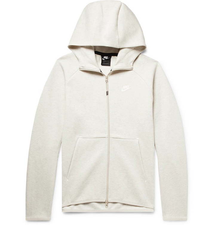 Photo: Nike - Sportswear Mélange Cotton-Blend Tech Fleece Zip-Up Hoodie - Men - Gray