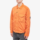 C.P. Company Men's Chrome-R Zip Overshirt in Harvest Pumpkin