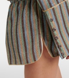 Oséree Lumière striped shorts