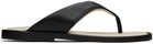 Rhude Black Lounge Thong Flip Flops