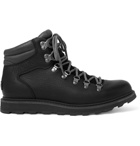 Sorel - Madson II Suede-Trimmed Textured-Leather Hiking Boots - Black