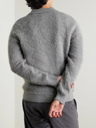 Beams Plus - Colour-Block Intarsia-Knit Sweater - Gray