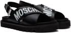 Moschino Black Buckle Sandals