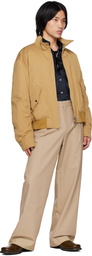 Wooyoungmi Beige Pleated Trousers