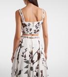 Agua by Agua Bendita Cacao floral linen crop top