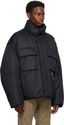 Wooyoungmi Black Funnel Neck Down Jacket