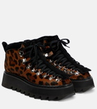 Junya Watanabe - Leopard-print calf hair ankle boots