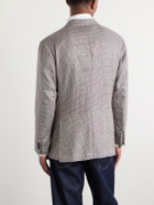 J. Mueser - Wavery Prince of Wales Silk Blazer - Brown
