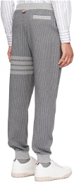 Thom Browne Gray Striped Sweatpants