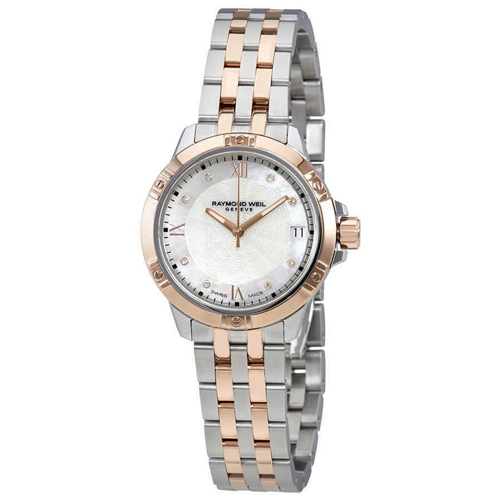Photo: Raymond Weil Tango White Mother of Pearl Dial Ladies Watch 5960-SP5-00995