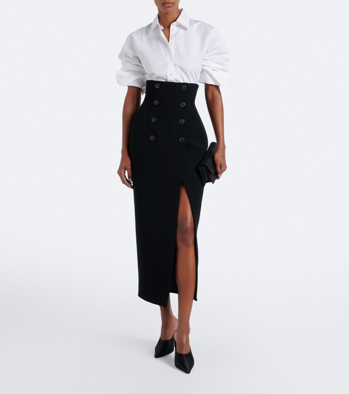 Amina Muaddi Felicia satin mules