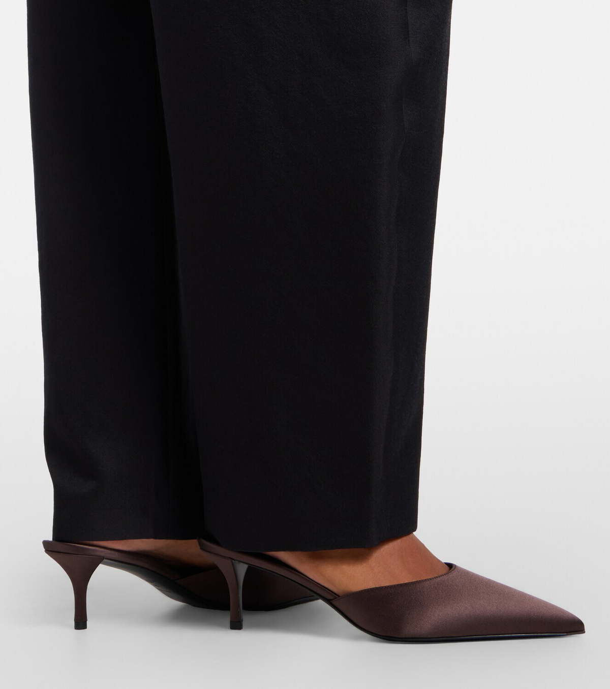 Alaïa Le Coeur satin mules