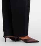 Alaïa Le Coeur satin mules
