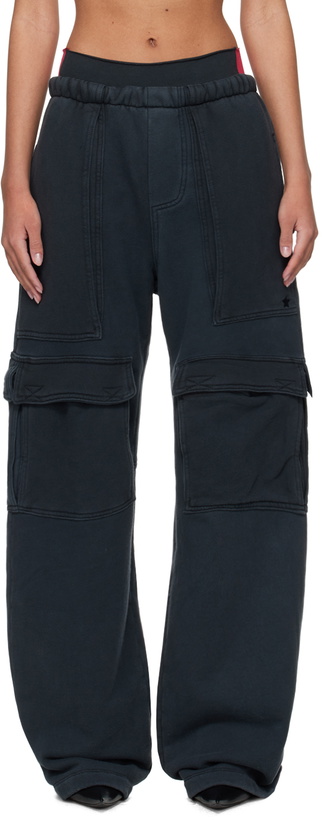 Photo: GREG ROSS Black Cargo Lounge Pants