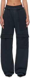 GREG ROSS Black Cargo Lounge Pants
