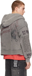 Ksubi Gray Skool Halen Zip Hoodie