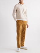 Loro Piana - Roadster Striped Cashmere Half-Zip Sweater - Neutrals