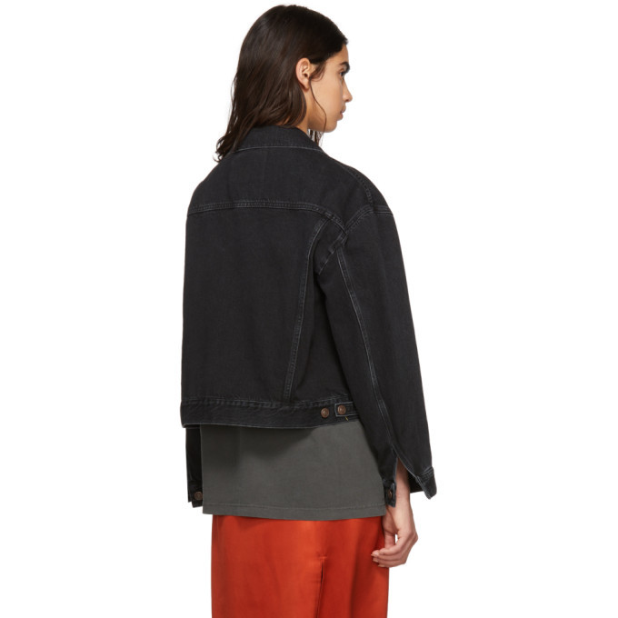 Balenciaga Black Denim Swing Jacket