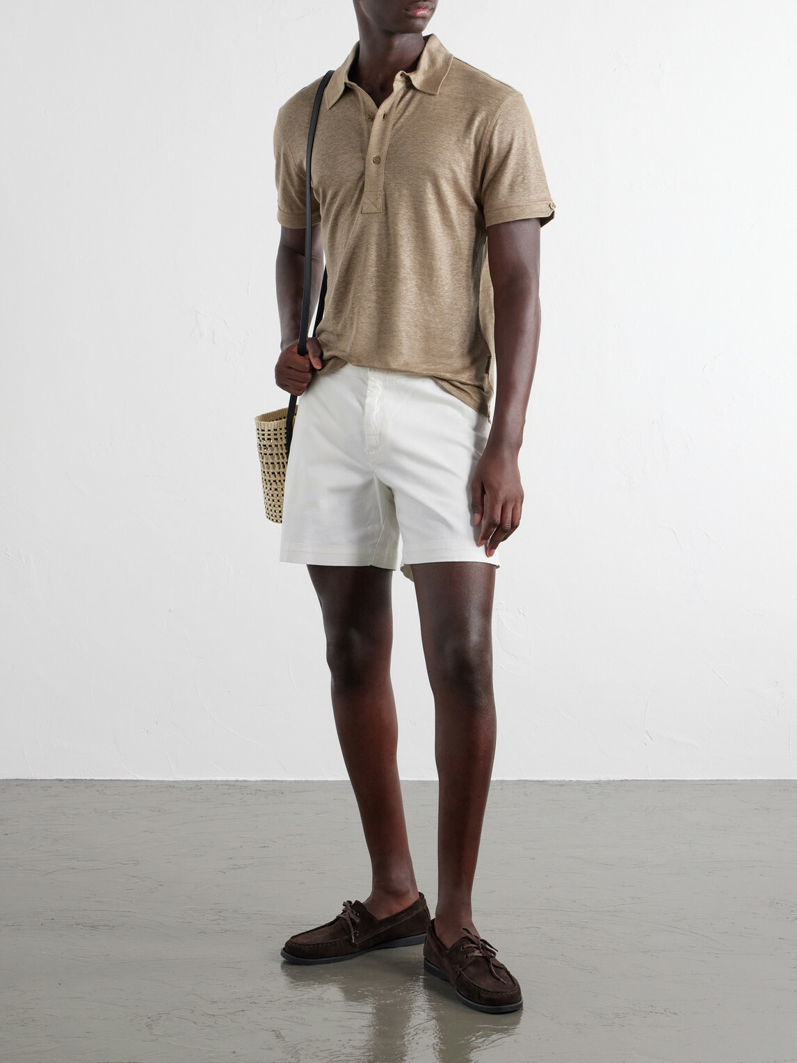 Orlebar Brown - Sebastian Linen-Jersey Polo Shirt - Brown