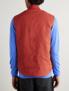 Sid Mashburn - Cashpad Waxed Cotton-Poplin Gilet - Red