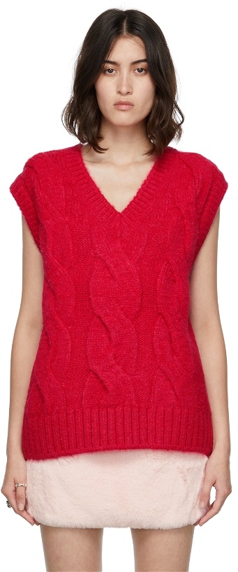 Photo: We11done Pink Cable Knit Vest