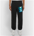Off-White - Slim-Fit Printed Loopback Cotton-Jersey Sweatpants - Black