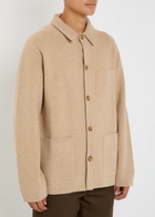 Lardini Melange Wool Overshirt Beige