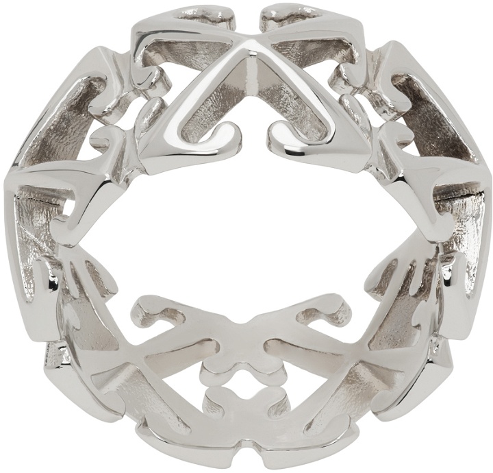 Photo: Off-White Silver Multi Arrow Ring