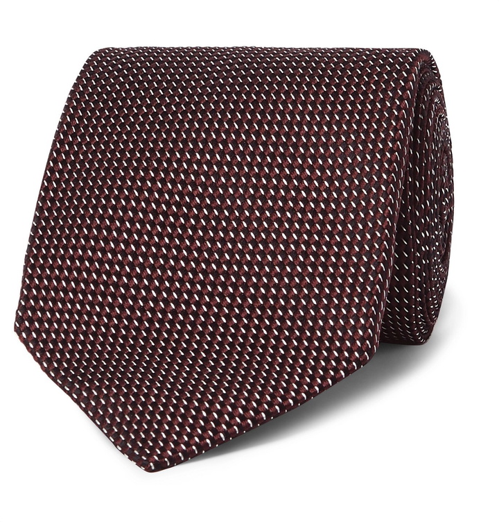 Photo: TOM FORD - 8cm Silk-Jacquard Tie - Burgundy