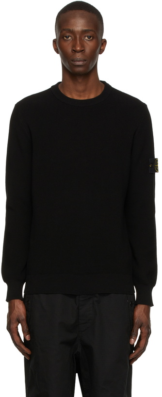 Photo: Stone Island Black Ribbed Sweater