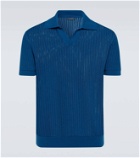 Frescobol Carioca Rino ribbed-knit cotton polo shirt