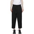 Comme des Garcons Homme Black Wool Ramie Trousers