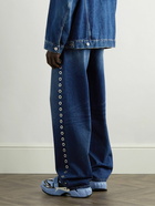 Off-White - Straight-Leg Eyelet-Embellished Jeans - Blue