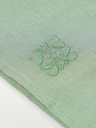 LOEWE - Paula's Ibiza Oversized Convertible-Collar Logo-Embroidered Woven Shirt - Green