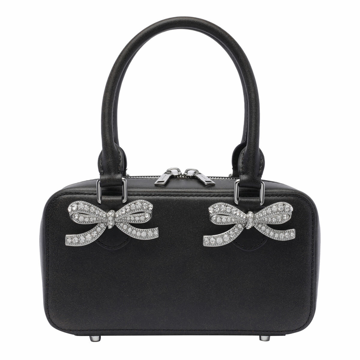 バッグ SELF-PORTRAIT mini leather tote bag Black Leather Mini Tote Bag – self-portrait