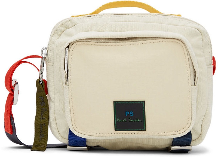 Photo: PS by Paul Smith Off-White Recycled Polyester Messenger Bag
